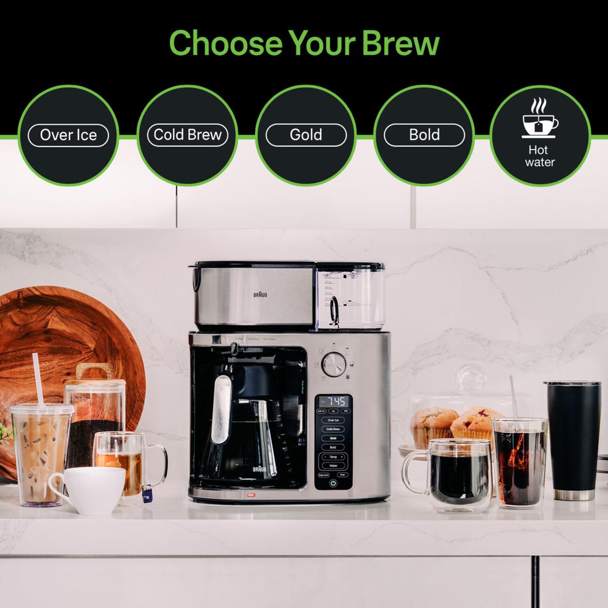 Braun MultiServe Plus Drip Coffee Maker - Stainless Steel | HSN