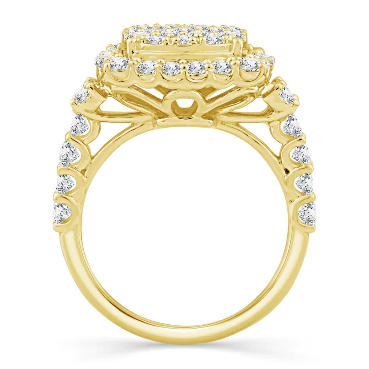 Bright Halo Lab Grown Diamonds 2ctw Cushion Halo Cluster Ring | HSN