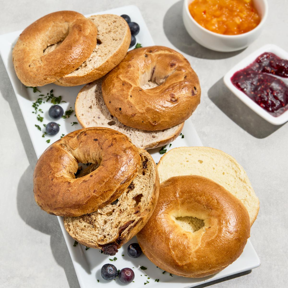 Brooklyn Food Group 24 Individually Wrapped NY-Style Combo Bagels AS ...