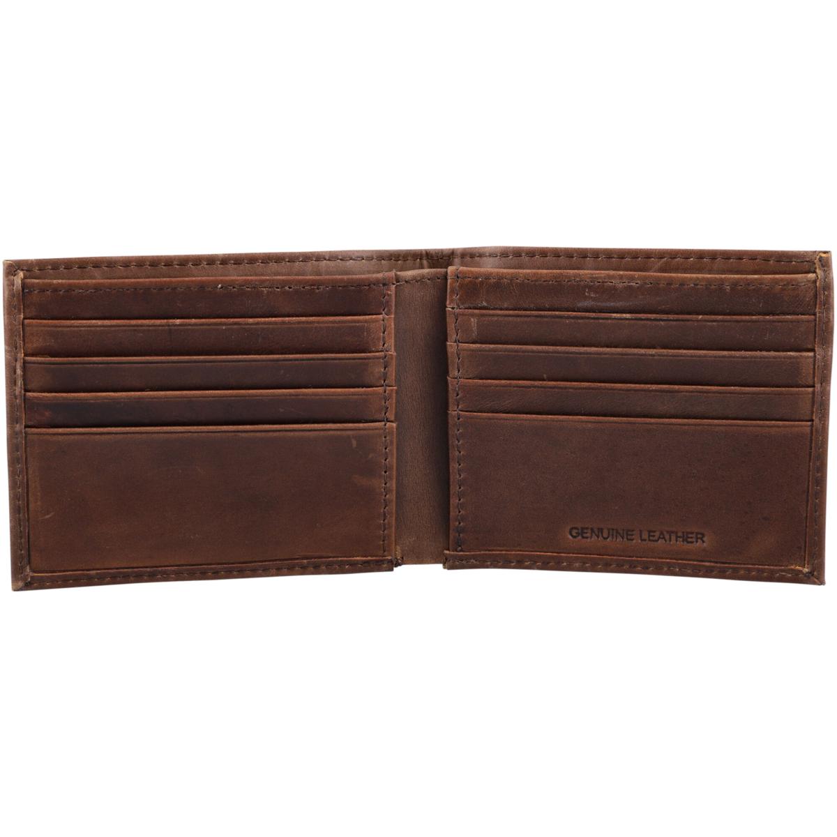 Buy Levelo Bifold Black Genuine Leather With Debossed Logo Pocket