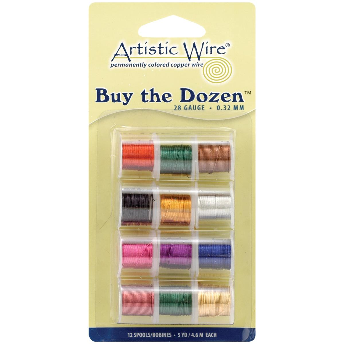 Artistic Wire Buy the Dozen Variety Pack of 12 Colored Copper