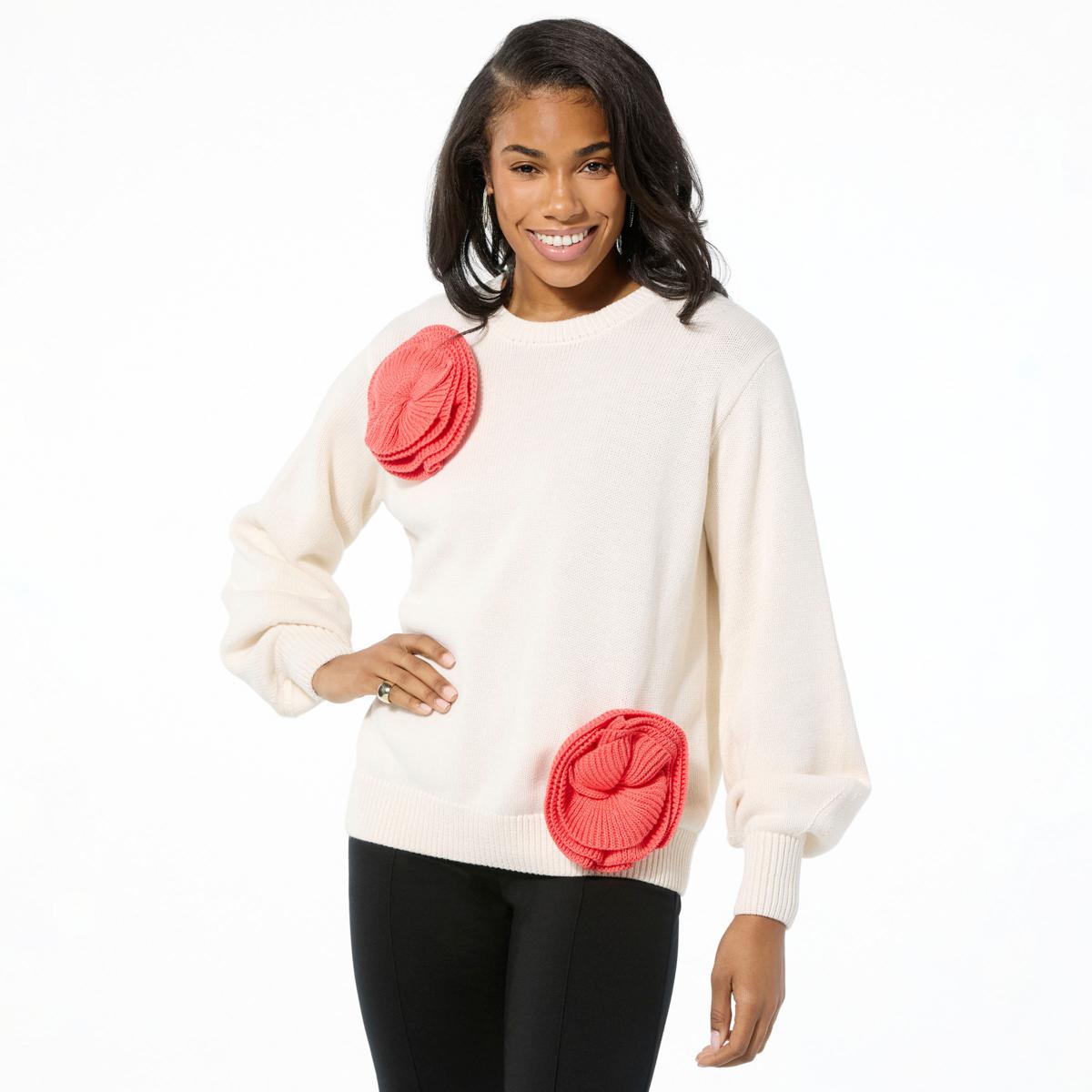 C Wonder Cotton Yarn 3D Flower Top | HSN