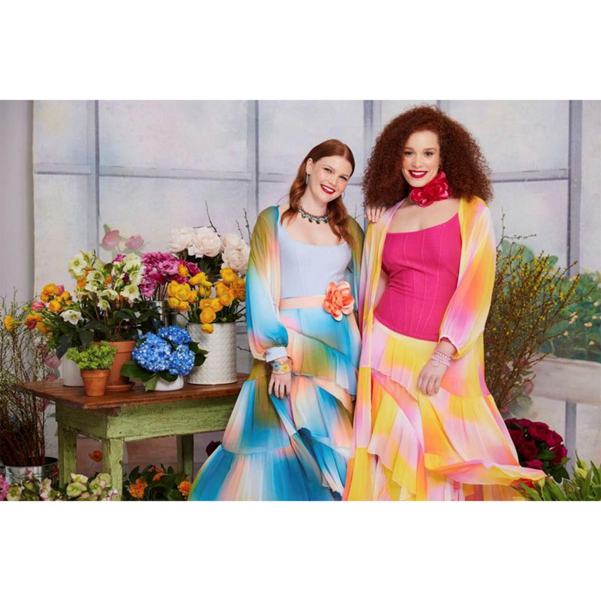 C Wonder Runway Collection Crinkled Chiffon Tiered Ruffle C Wonder Runway Collection Crinkled Chiffon Tiered Ruffle