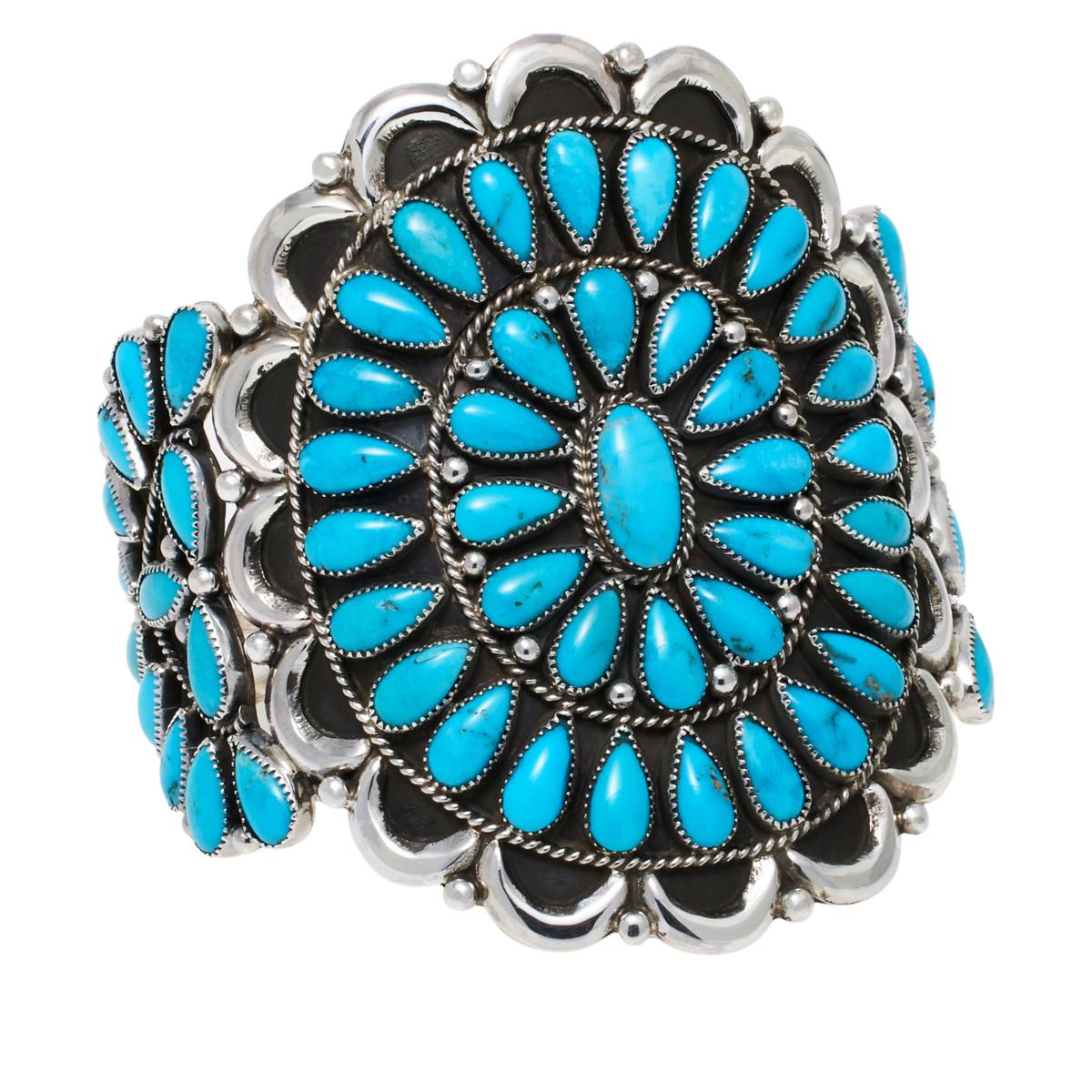 Chaco Canyon Sleeping Beauty Turquoise Sterling Silver Statement Cuff