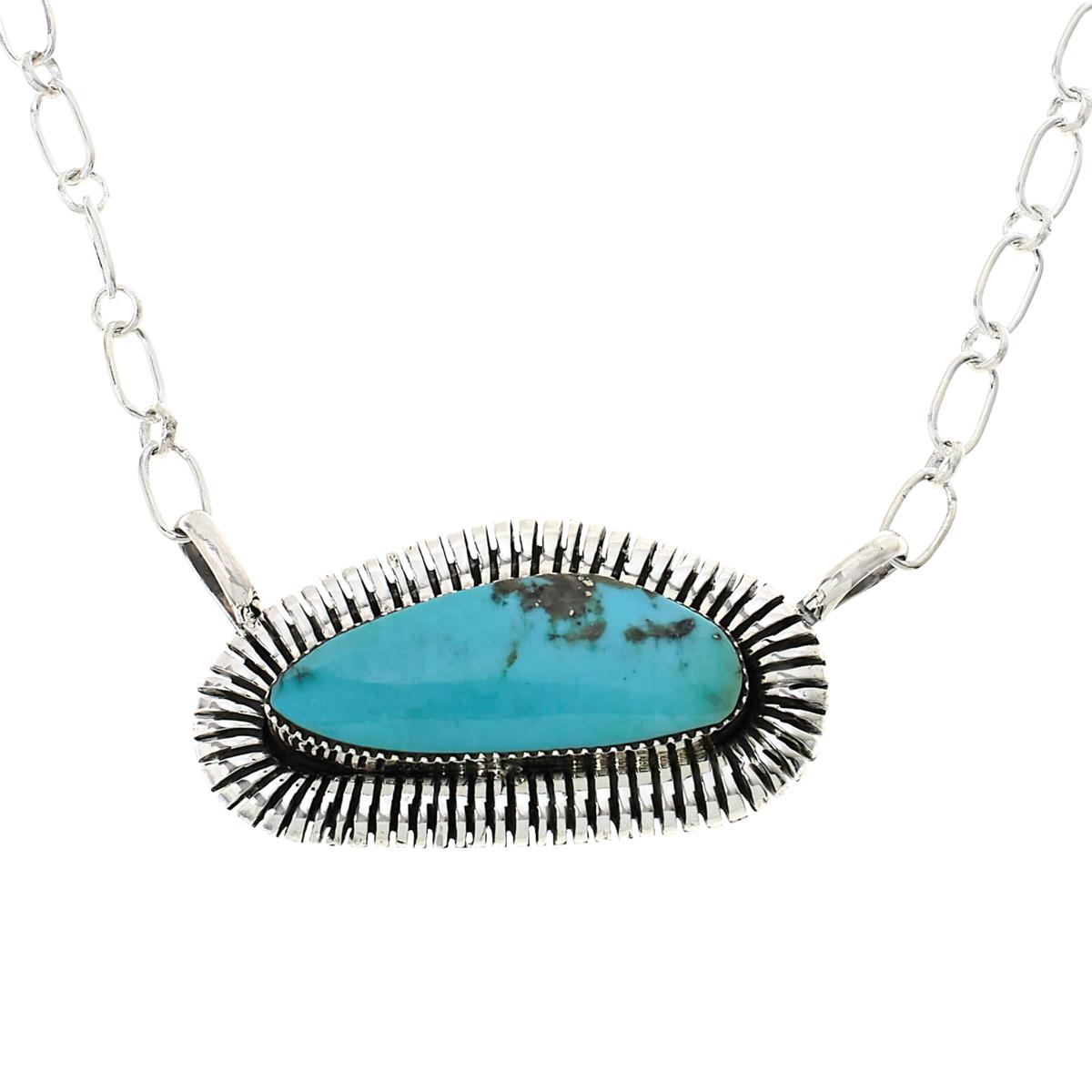 Jai Style  18 Sterling Silver Necklace with Small Oxidized