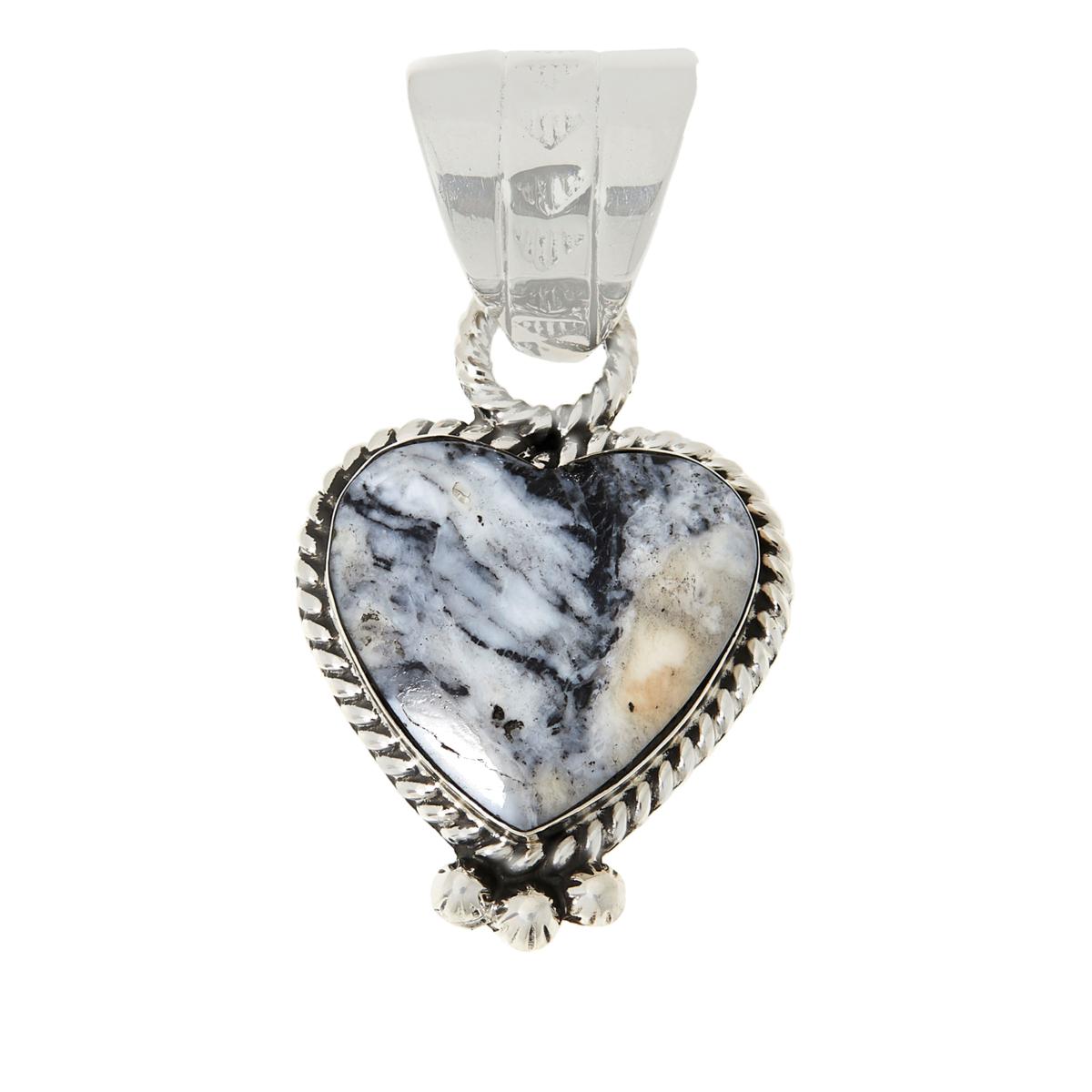 Chaco Canyon Sterling Silver Gemstone Heart Pendant