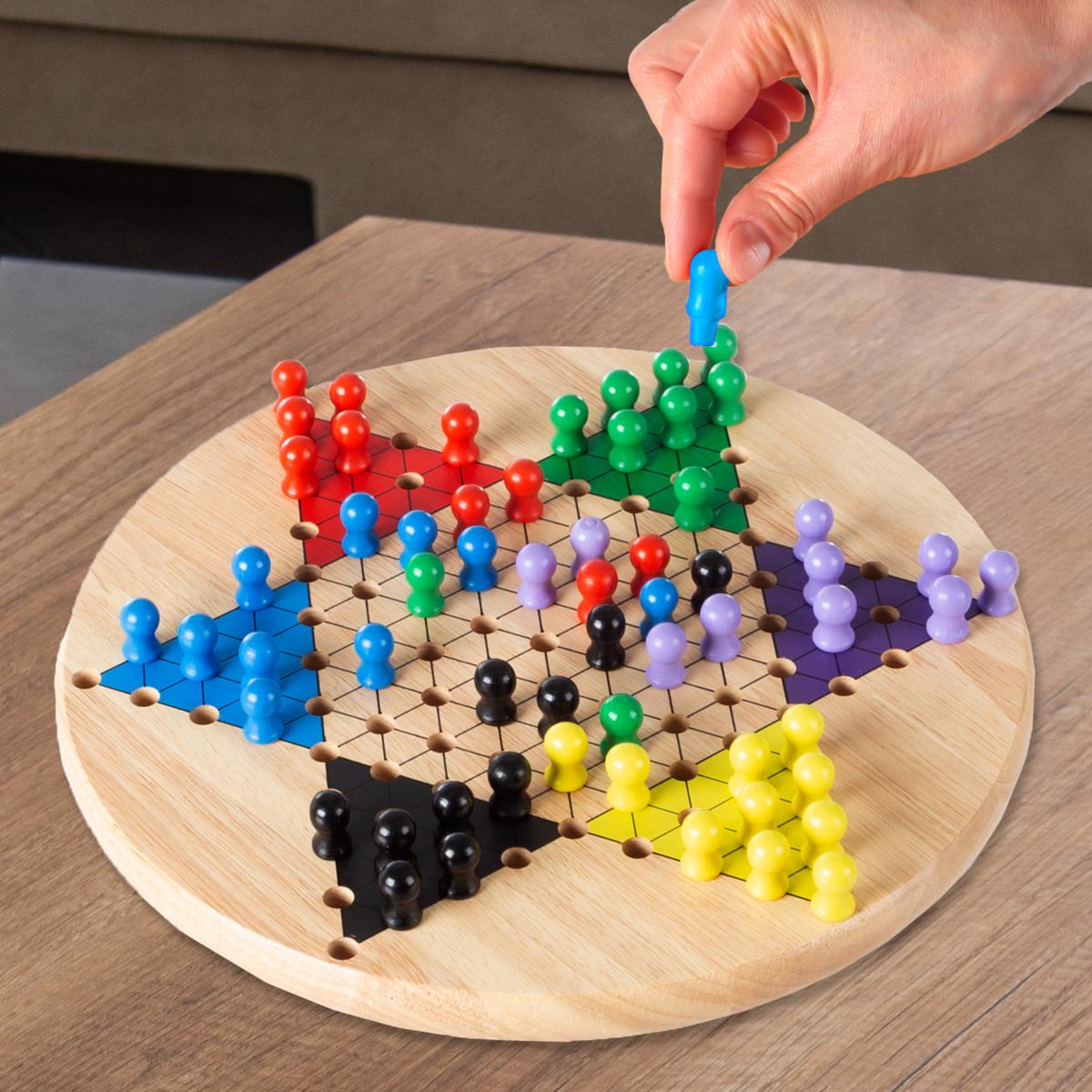 thumbnail image 2 of Traditional Hexagon Chess Game Wooden Chinese Chec... - Grandado 2 of 13