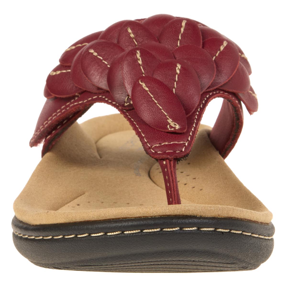 Clarks Women's Clarks Mira Palm Flat Sandals Clarks Thong