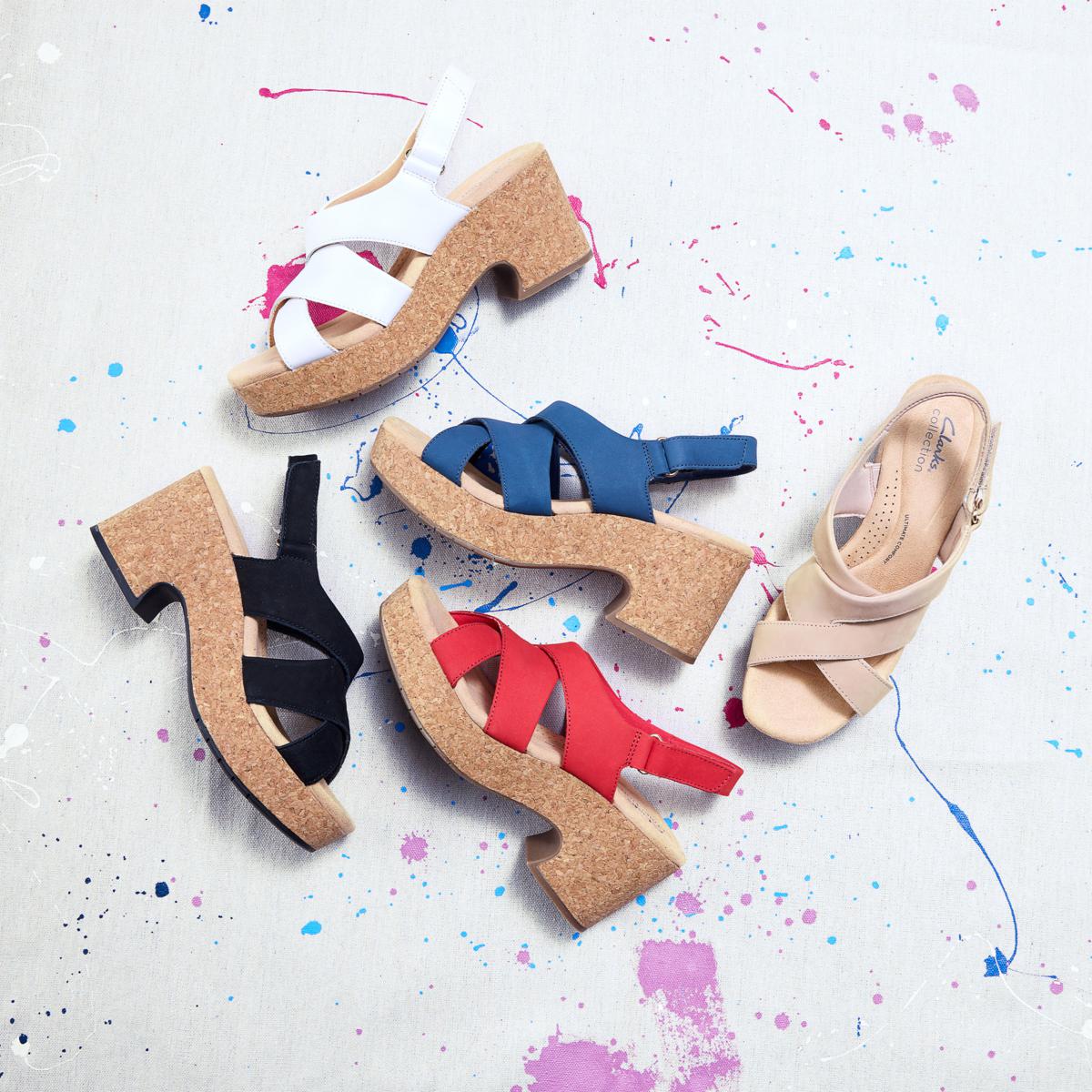 Clarks Collection Nerisa Grace Modern Casual Wedge Sandal