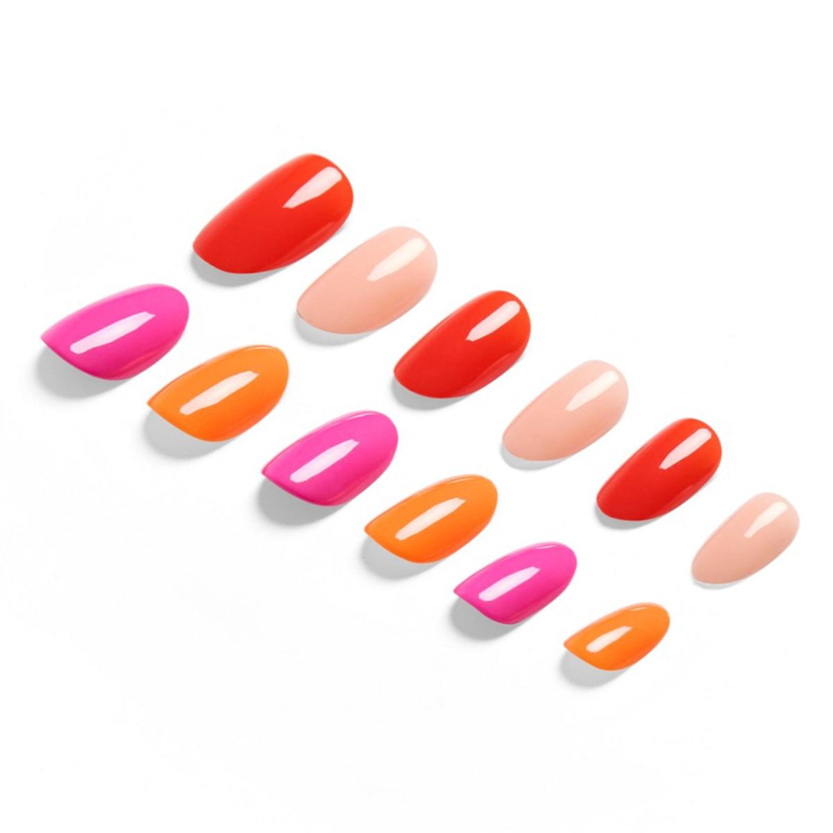 CliqOnU Sweet Sorbet Multicolor Press-On Nails - 23438079 | HSN