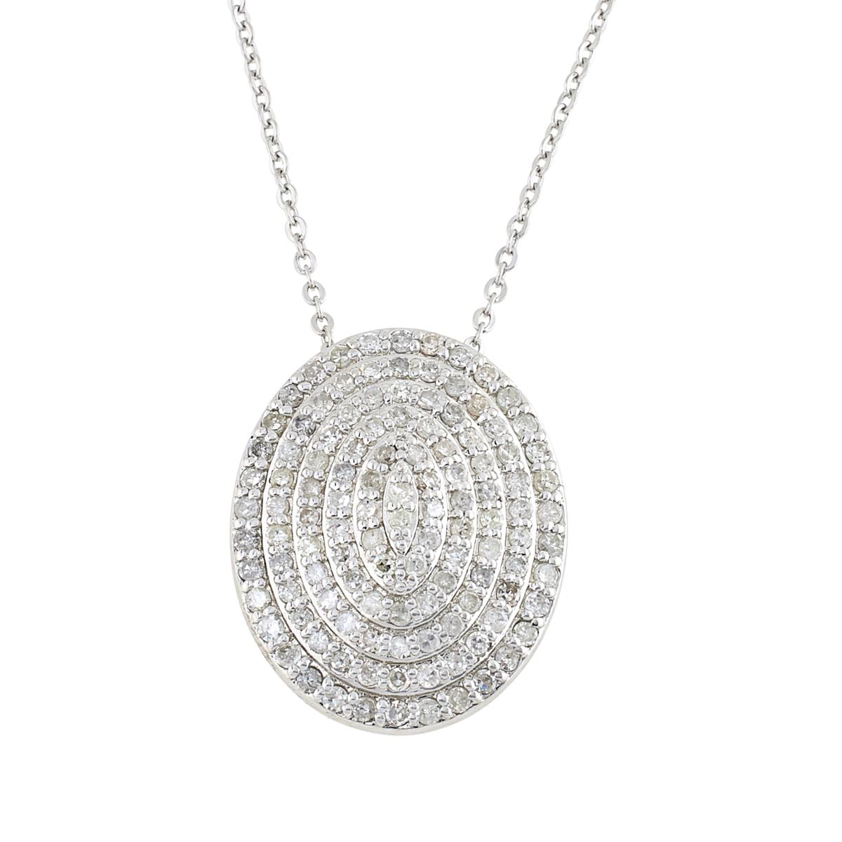 Colleen Lopez 1ctw Diamond Oval Pendant with Chain - 20877773 | HSN