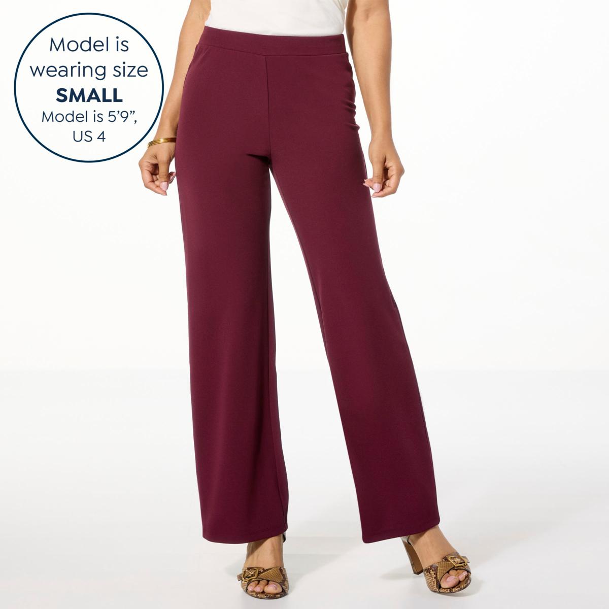 Colleen Lopez Crepe Knit Pull-On Bootcut Pant - 22952542 | HSN