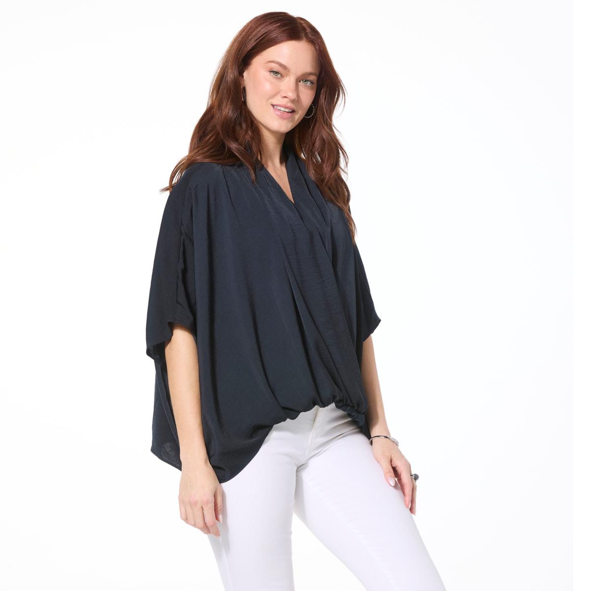 Colleen Lopez Crossover Dolman Sleeve Top - 23457594 | HSN
