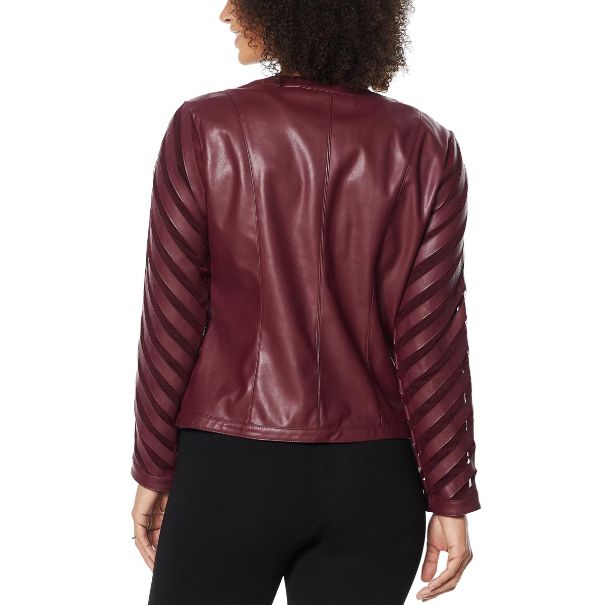 Colleen lopez faux hot sale leaf jacket