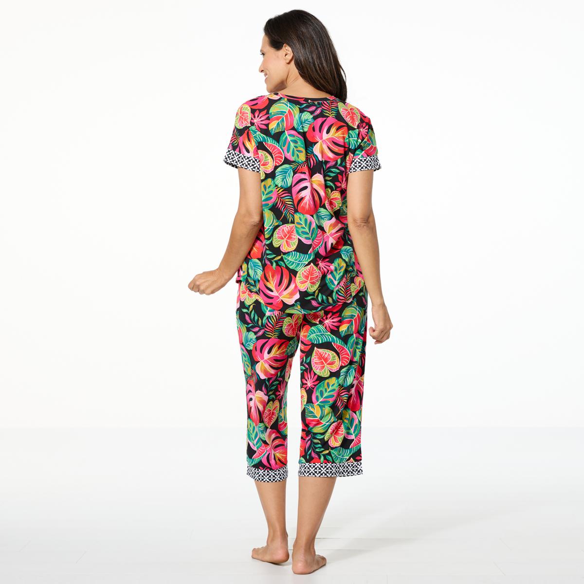 JIMWAG NYA KINT 2色セット Comfort Code 2-piece Peached Jersey Knit Twin-Print PJ Set | HSN