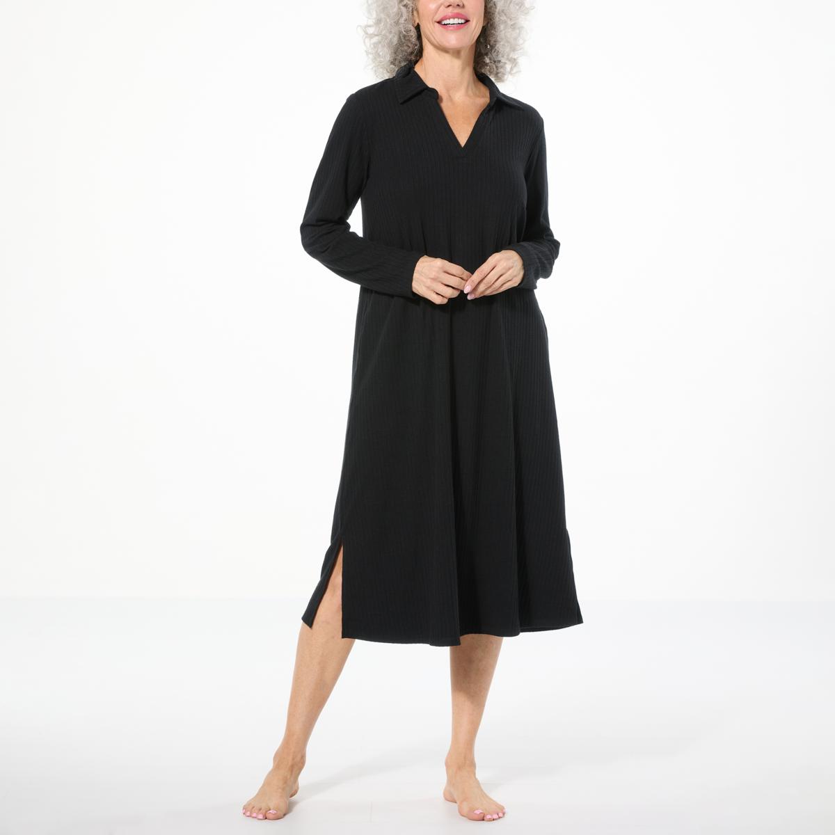 black lounge dress No Shaper Slip Mini Lounge Dress main image 0