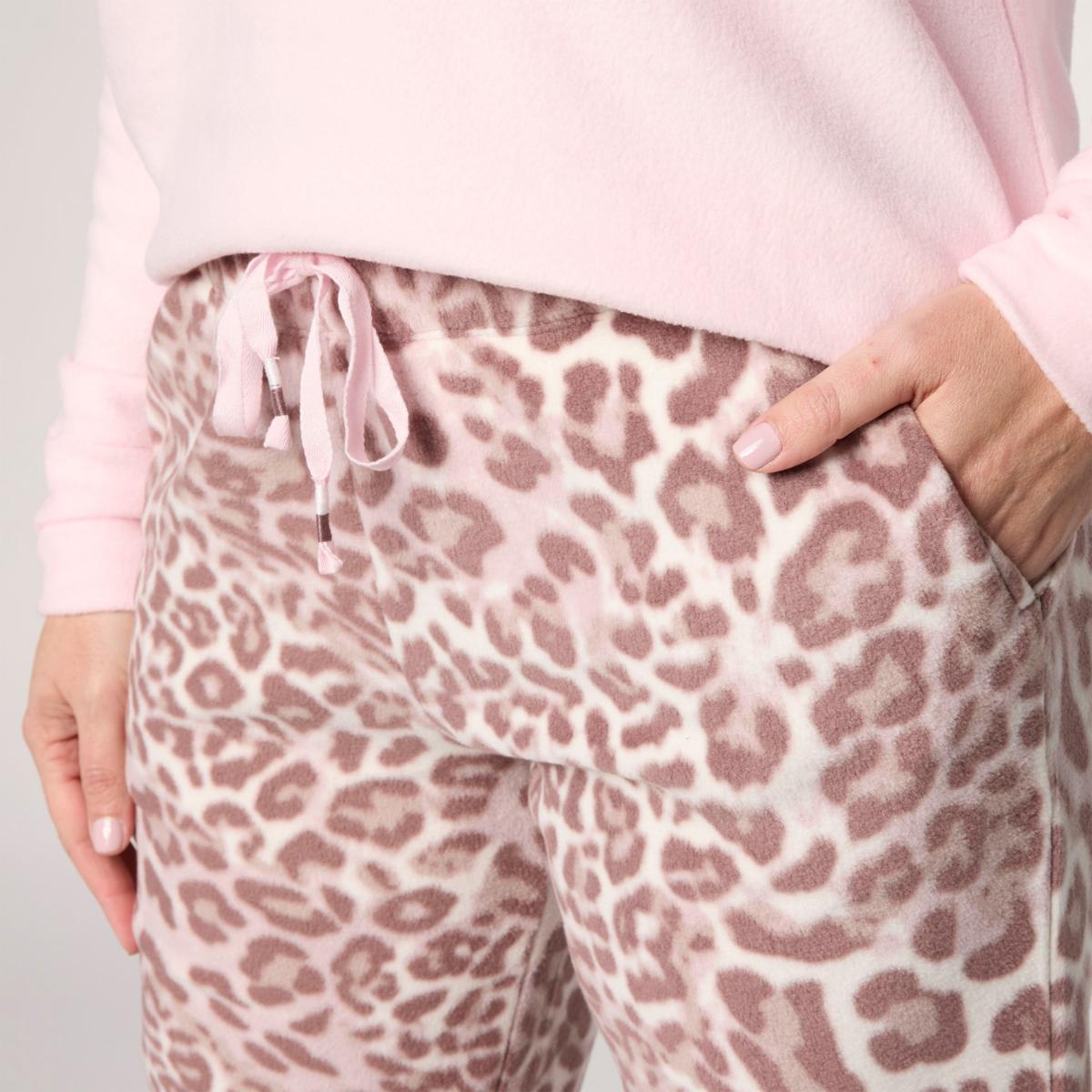 Comfort Code Cozy Fleece 2-piece Top and Jogger Sleep Set | HSN