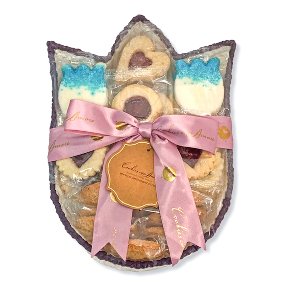 Cookies Con Amore 2 lb. Tulip Cookie Basket 10092790 HSN