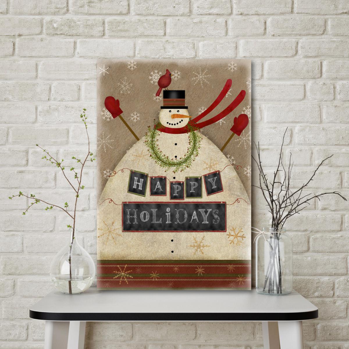 Courtside Market White Christmas 24x36 Canvas Wall Art