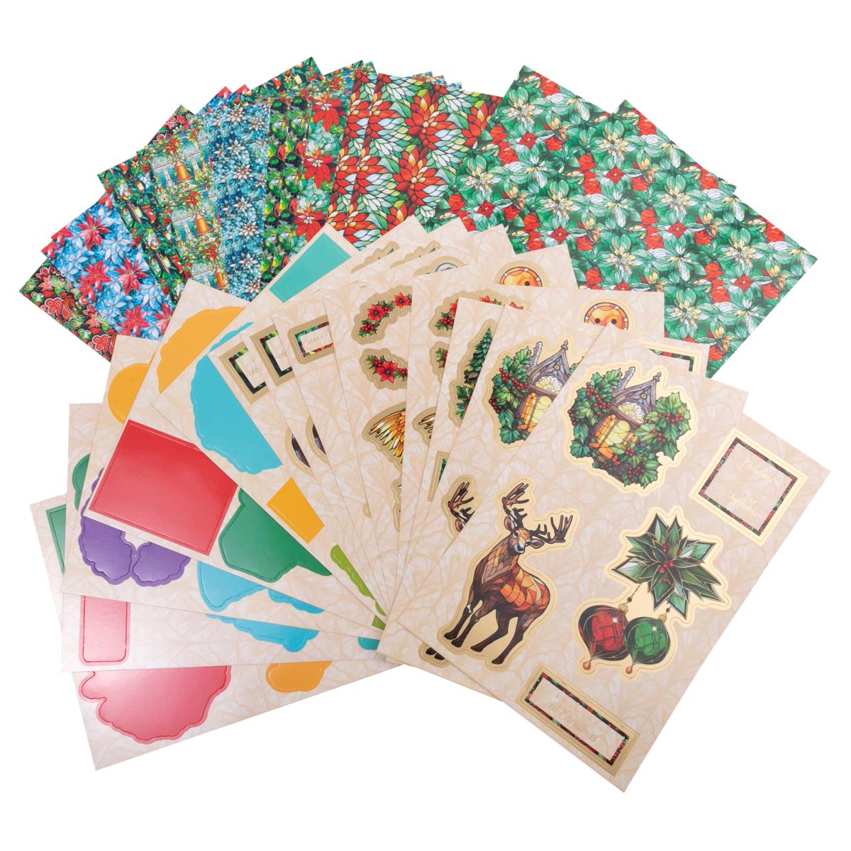 Today’s Craft Craft Buddy Festive Stained Glass Card Kit - Set of 30