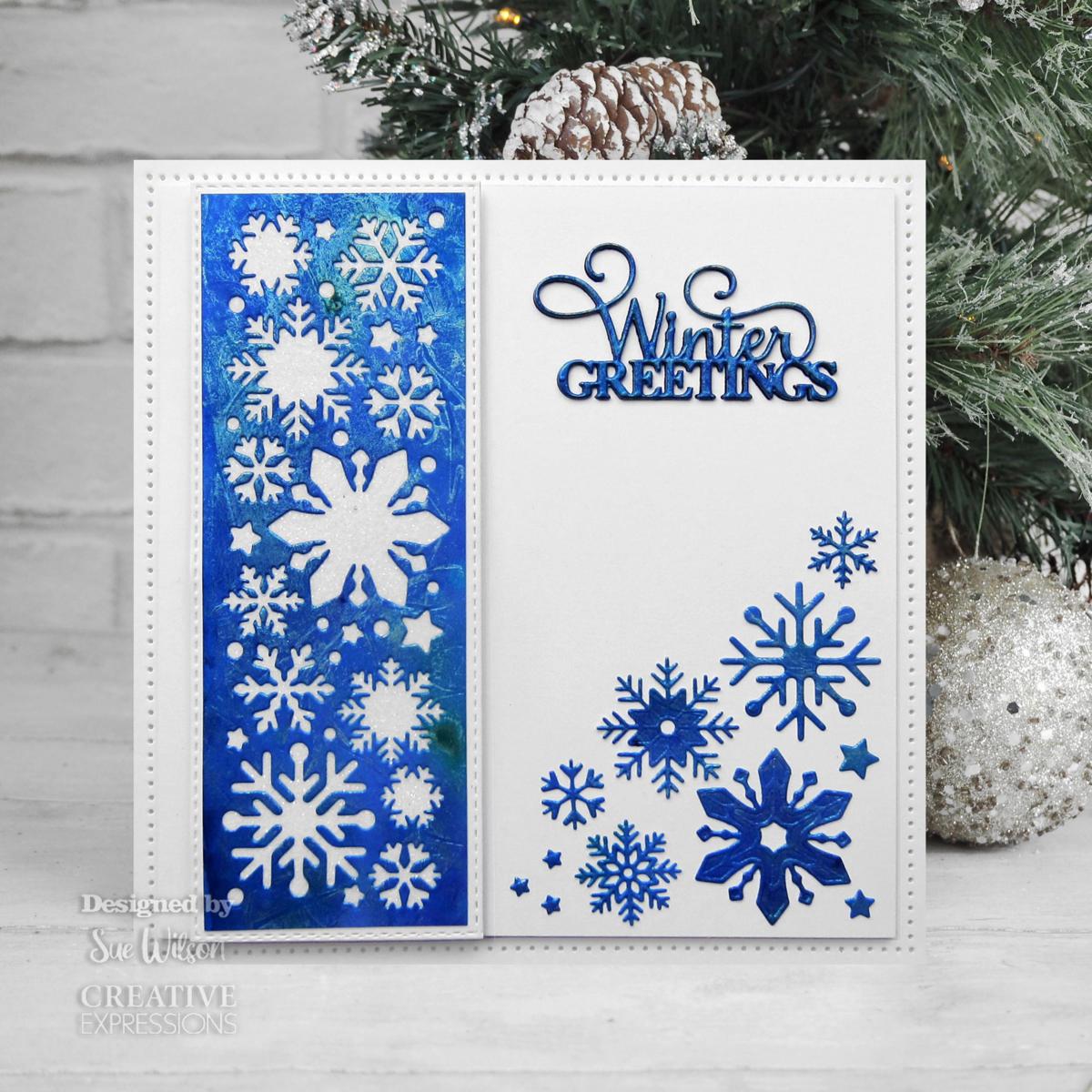 Foil Quill Winter Slimline Card pack polar bear snowflakes By  CleanCutCreative