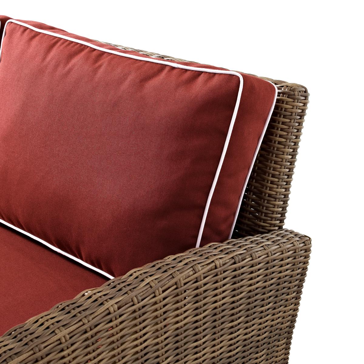 Wicker loveseat outlet cushions clearance