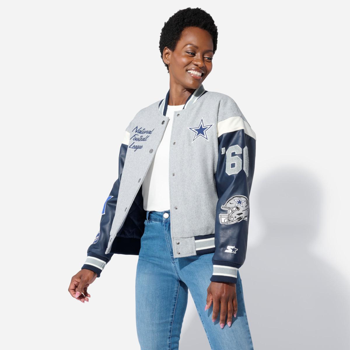 Dallas Cowboys NFL Starter Women's Cropped Varsity Jacket | HSN