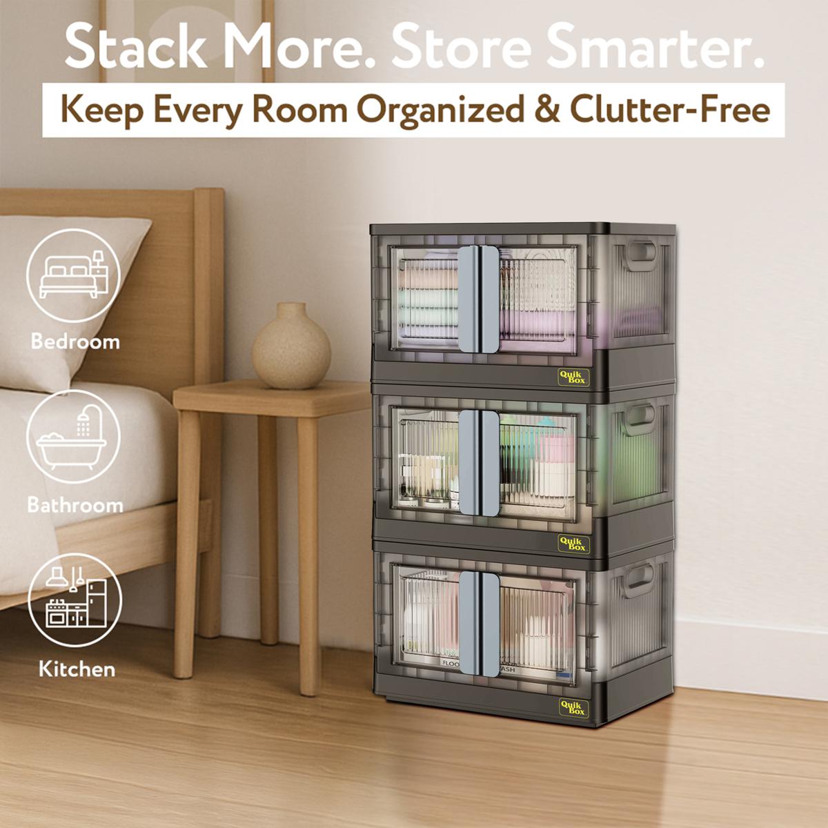 dbest Quik Box Stackable Effortless Use Storage Boxes | HSN