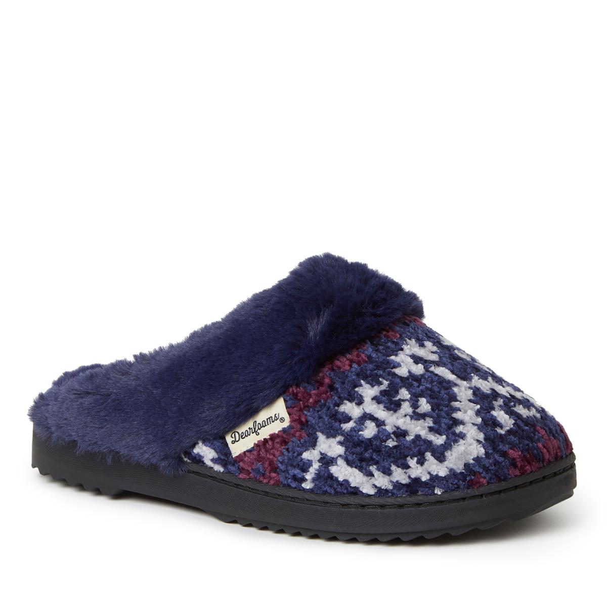 Women's dearfoams chenille scuff slide online slippers