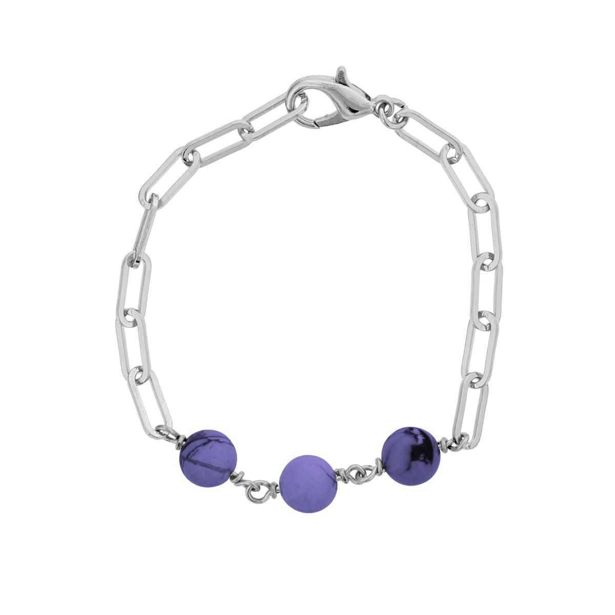 AMETHYST & LABRADORITE BRACELET, Stretch, Silver, Natural Stone Gemsto –  GivingEarth Minerals