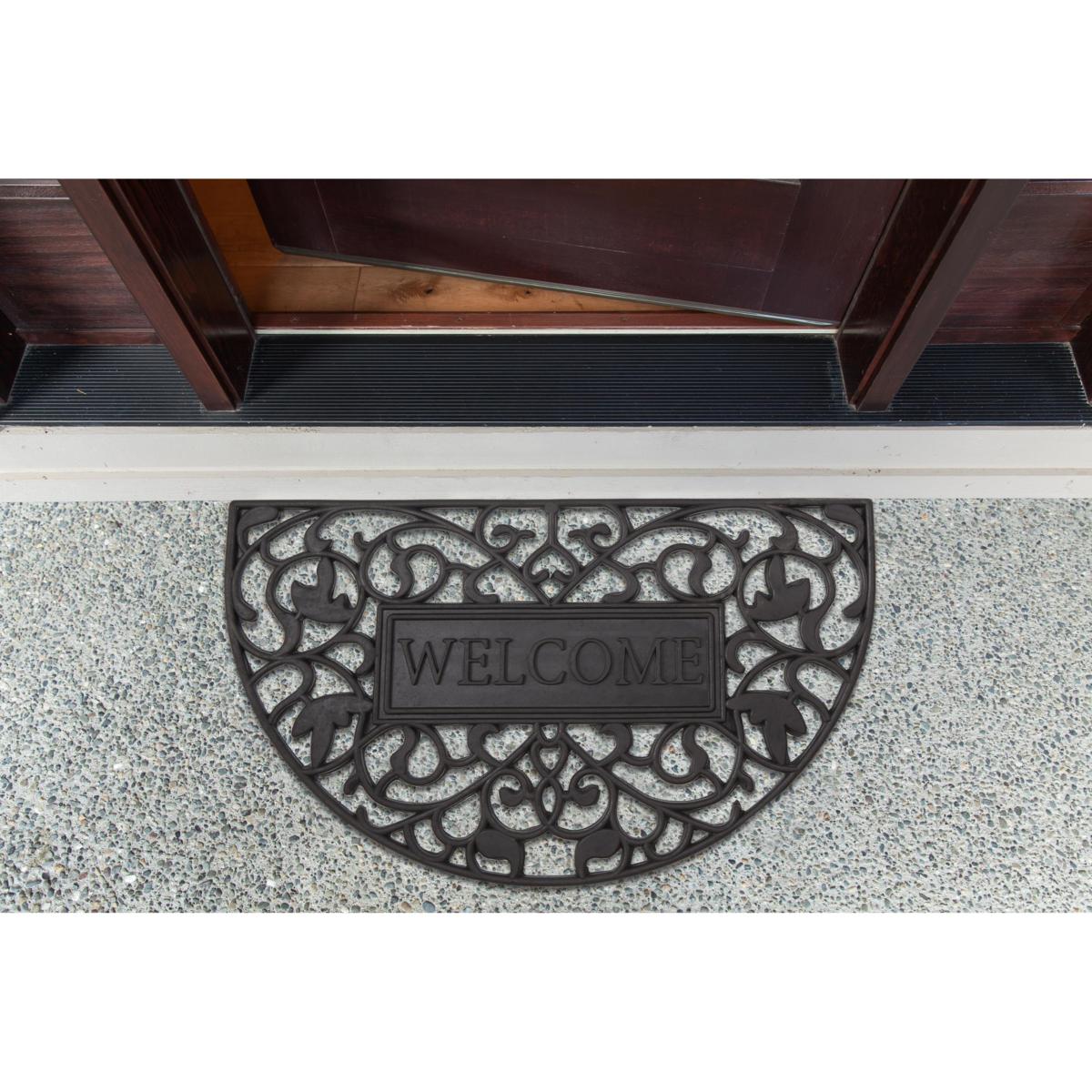 Rubber-Cal Welcome & Please Remove Your Shoes Decorative Welcome Mats, 18 x 30-Inch