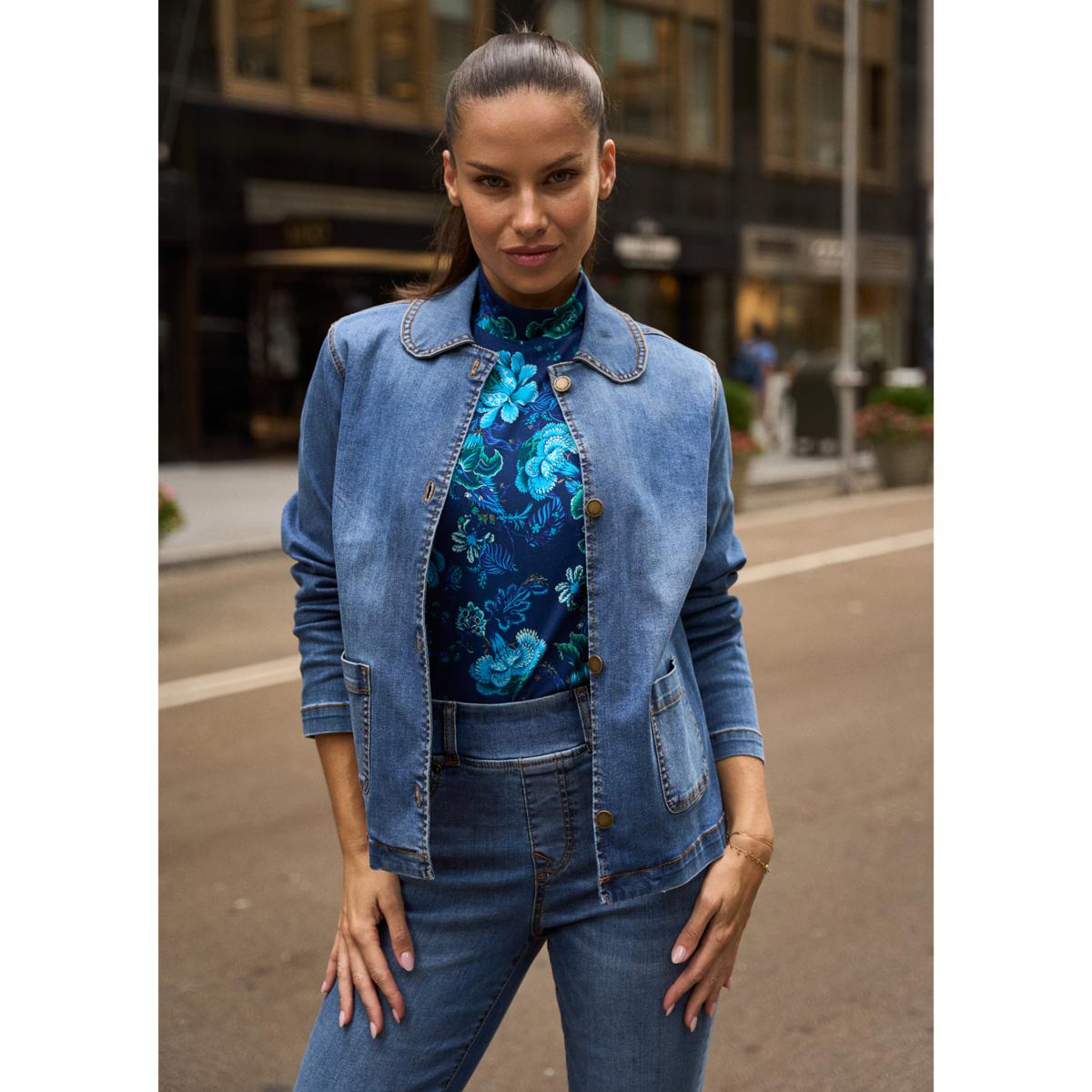 DG2 by Diane Gilman CoolMax® Denim French Country Jacket | HSN