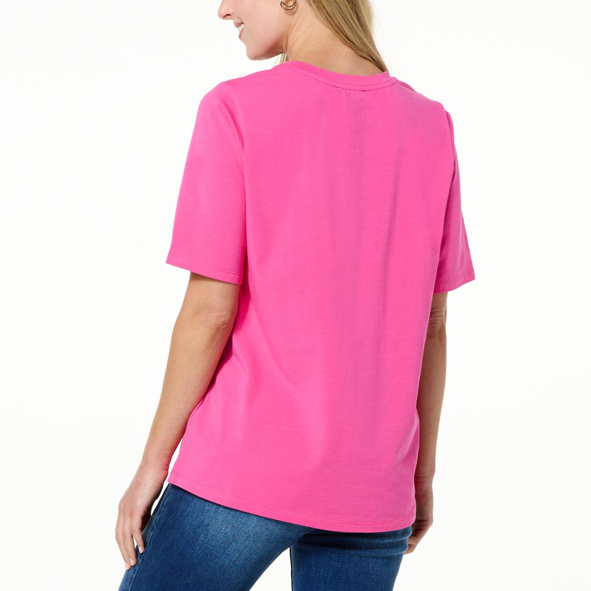 DG2 by Diane Gilman Embellished Short-Sleeve Tee - 21482611