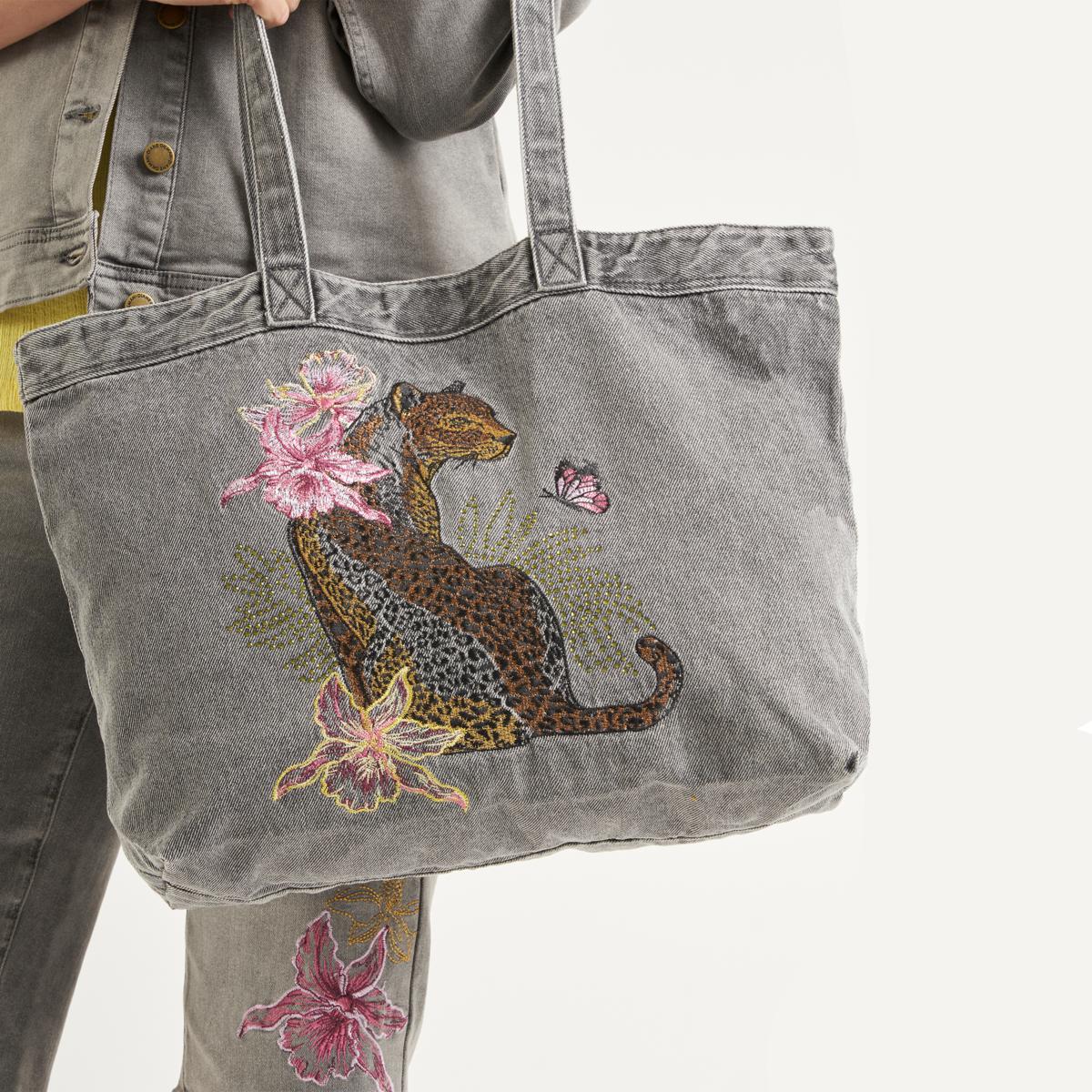 DG2 by Diane Gilman Embroidered Denim Tote Bag | HSN