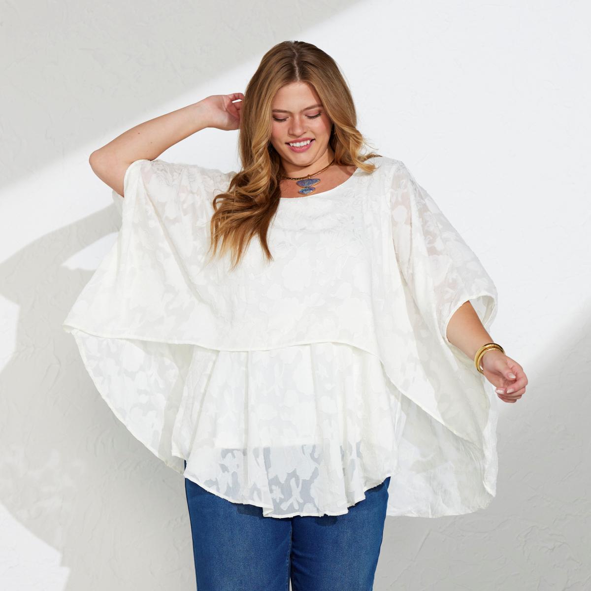 DG2 by Diane Gilman Jacquard Double Layer Top - 22952763 | HSN