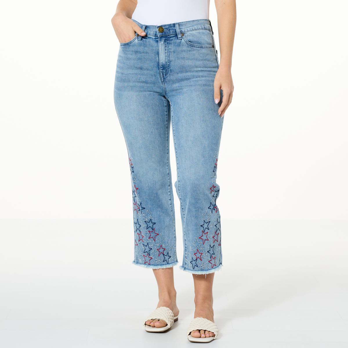 DG2 by Diane Gilman Virtual Stretch Denim Straight Leg Crop Jean