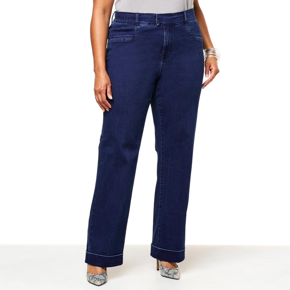 DG2 by Diane Gilman New Classic Stretch L-Pocket Cuffed Trouser Jean ...