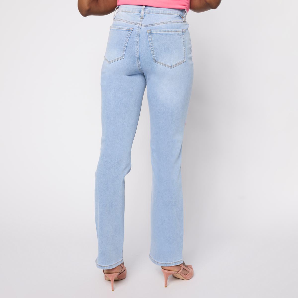 DG2 by Diane Gilman New Classic Stretch Sequin Baby Bootcut Jean | HSN