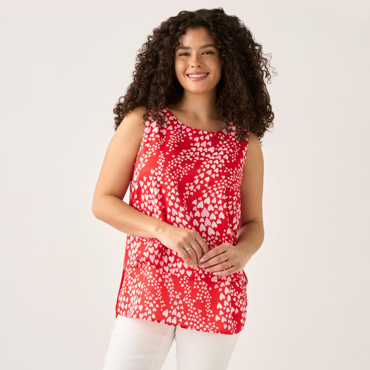 DG2 by Diane Gilman Printed Combo Easy Tank - 23422550 | HSN