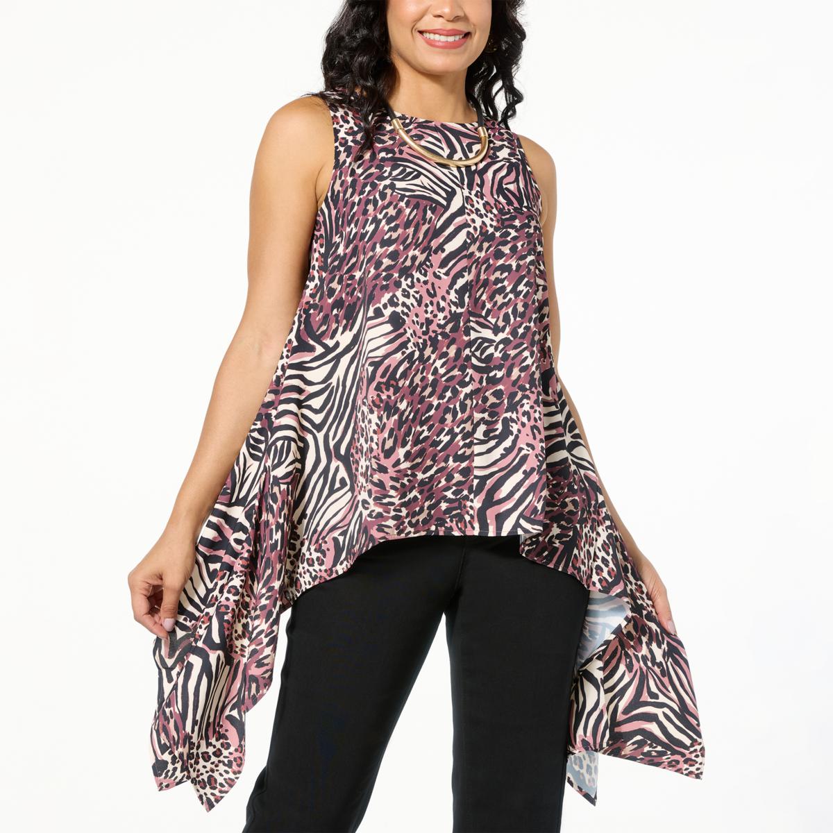 DG2 by Diane Gilman Printed Drama Top - 23025456 | HSN