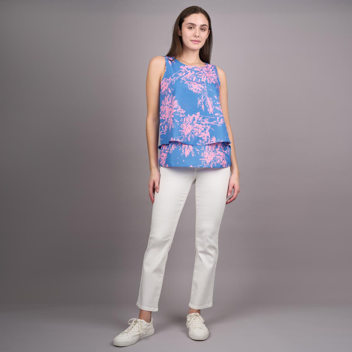 DG2 by Diane Gilman Printed Mixed Media Easy Tank | HSN