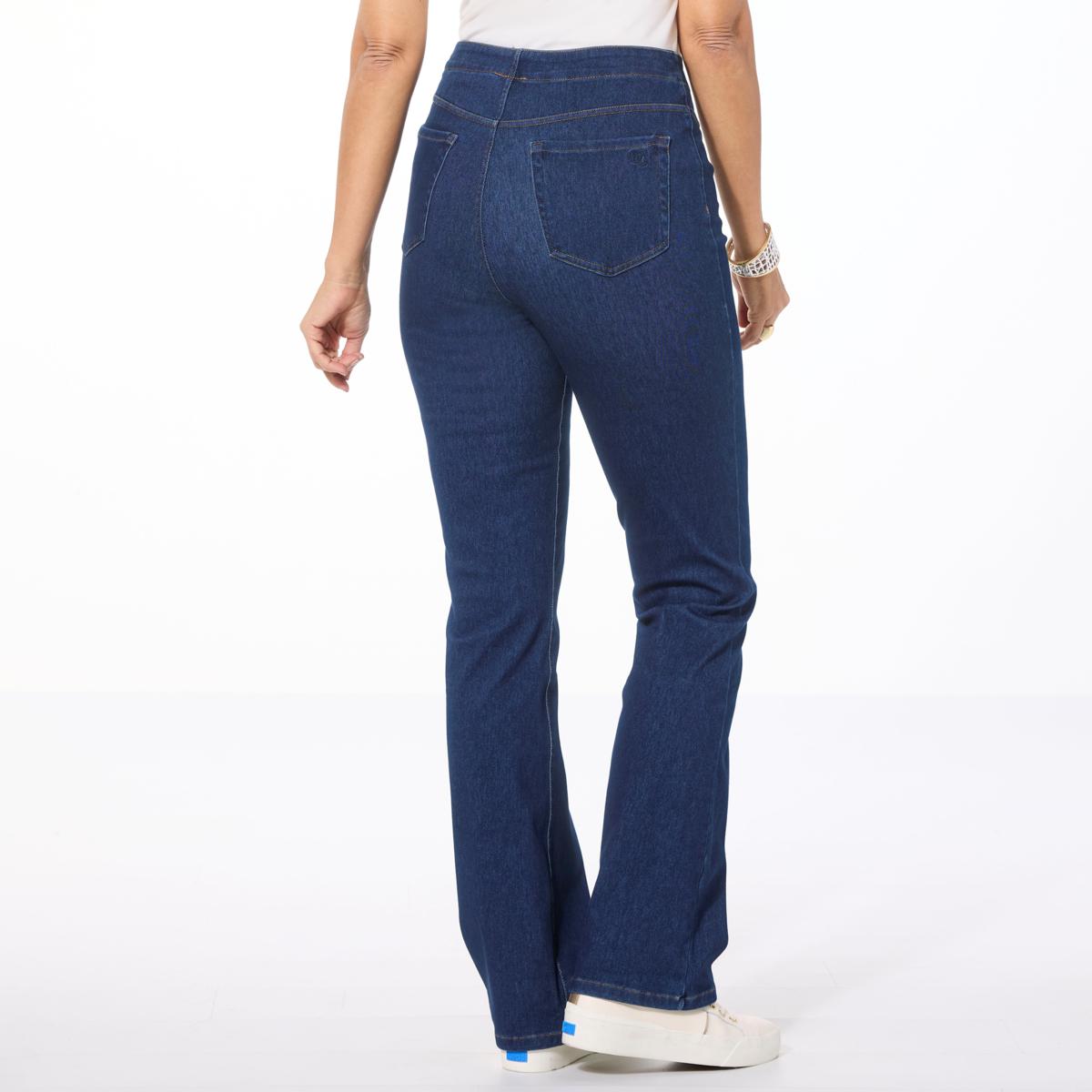 DG2 by Diane Gilman Super Stretch Knit Denim Front-Seam
