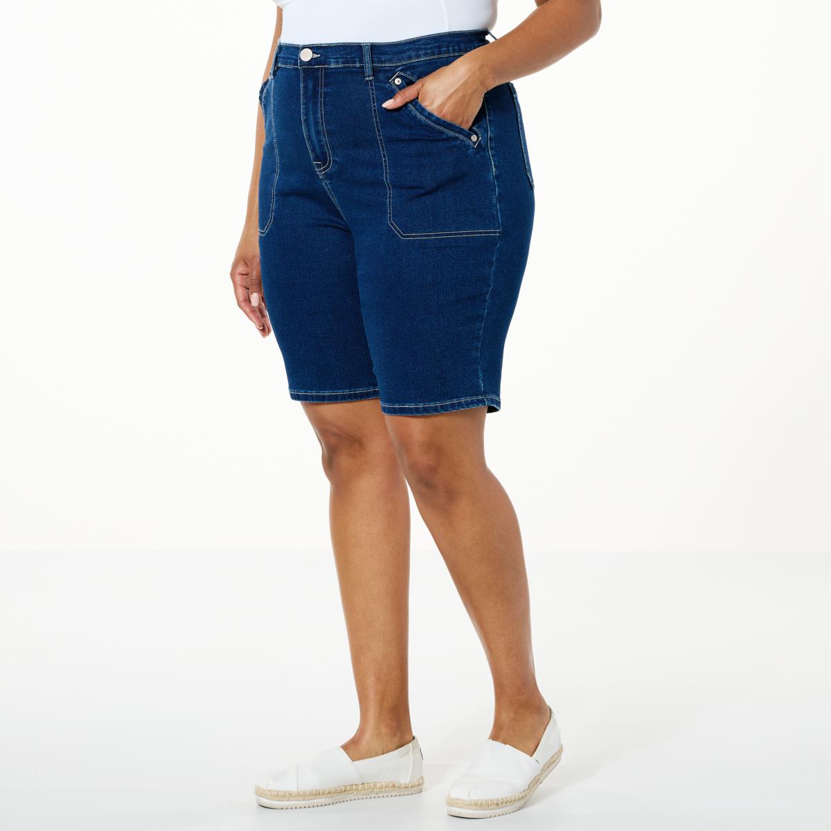 DG2 By Diane Gilman Virtual Stretch Denim Utility Short 20827595 HSN