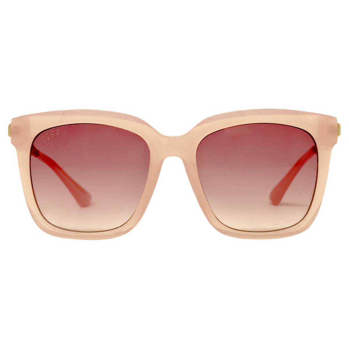 Diff Eyewear Sunglasses - HAILEY NEW DIFF Hailey Vintage Crystal Brown Gradient Oversized  main image 4