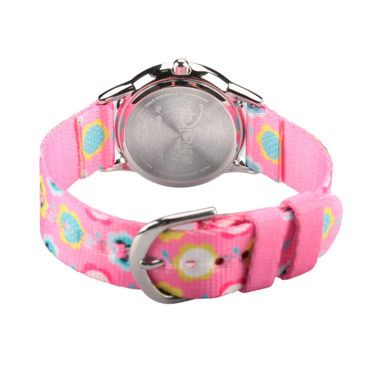 Disney Minnie Mouse Kids Time Teacher Watch w/ Pink Printed Strap