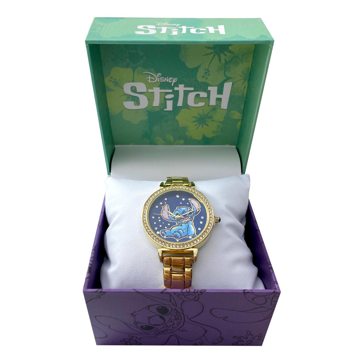 Vintage Disney‎ Crystal Rhinestone Stainless Steel Watch Disney Stitch Glitter and Crystal-Accented Bracelet Watch | HSN main image 3
