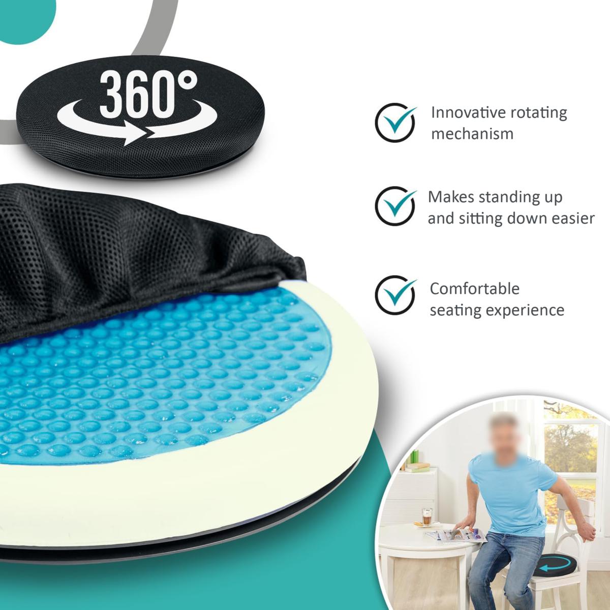Doctor Pillow Swivel Gel Seat Cushion | HSN
