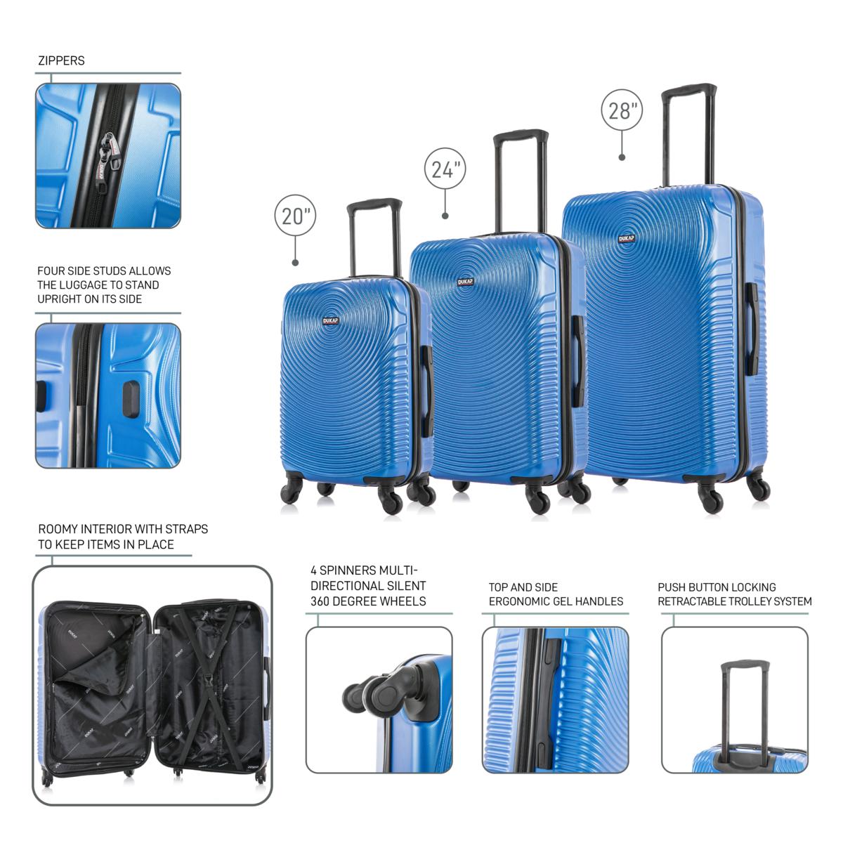 DUKAP Inception Lightweight Impact-Resistant Spinner Luggage | HSN