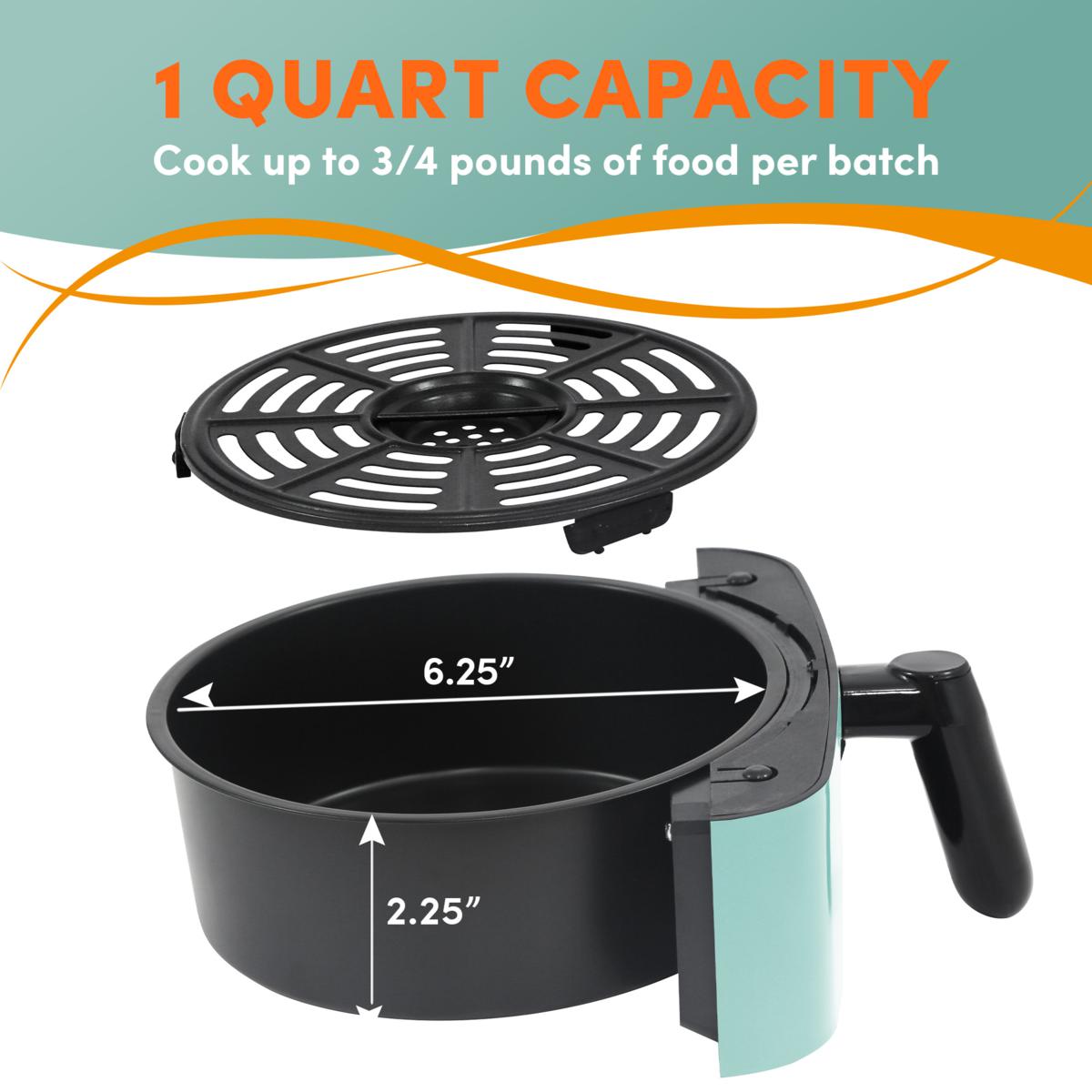 Elite Gourmet 1-quart Compact Air Fryer | HSN display picture 1