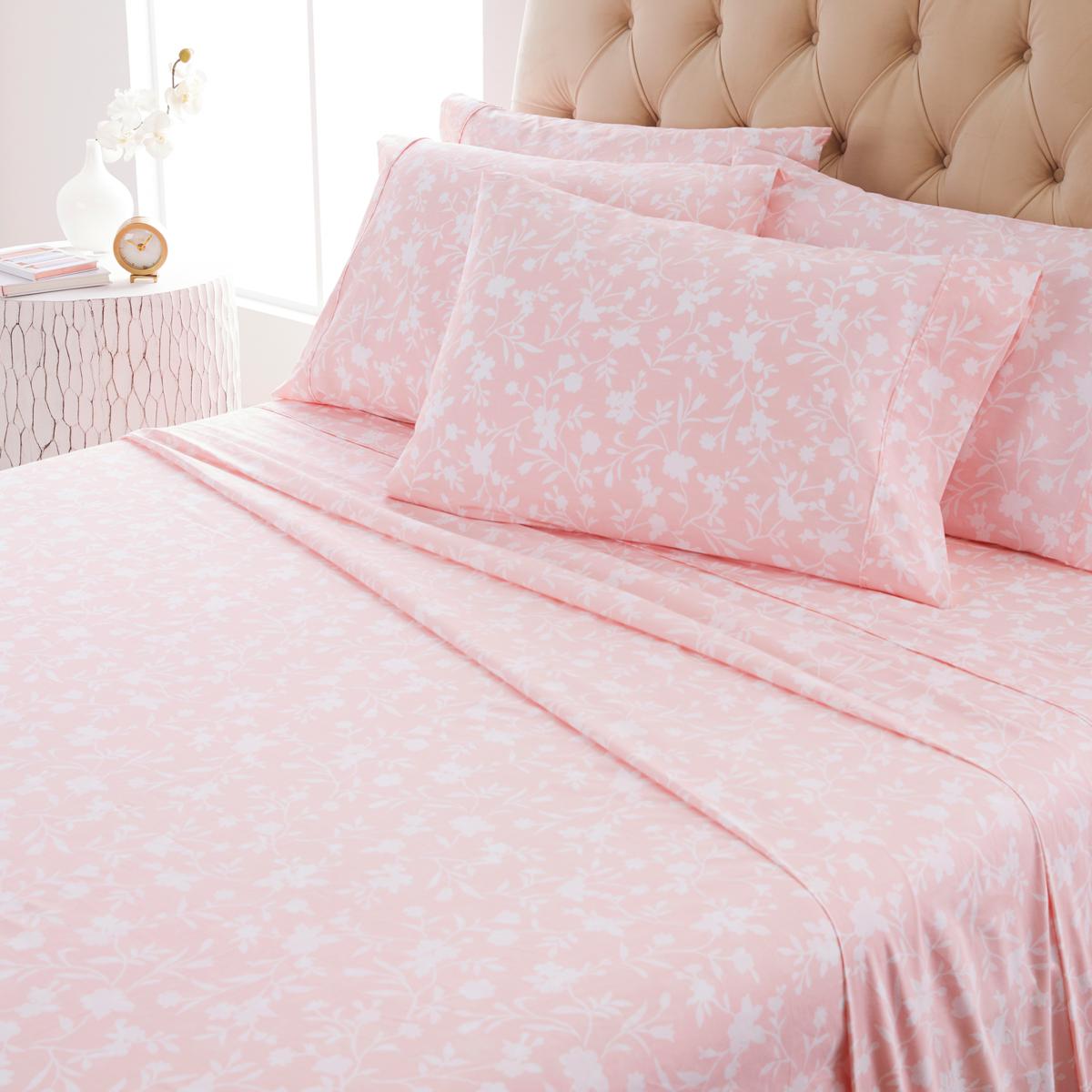 Emryn House Pattered Cotton Percale 6-piece Sheet Set